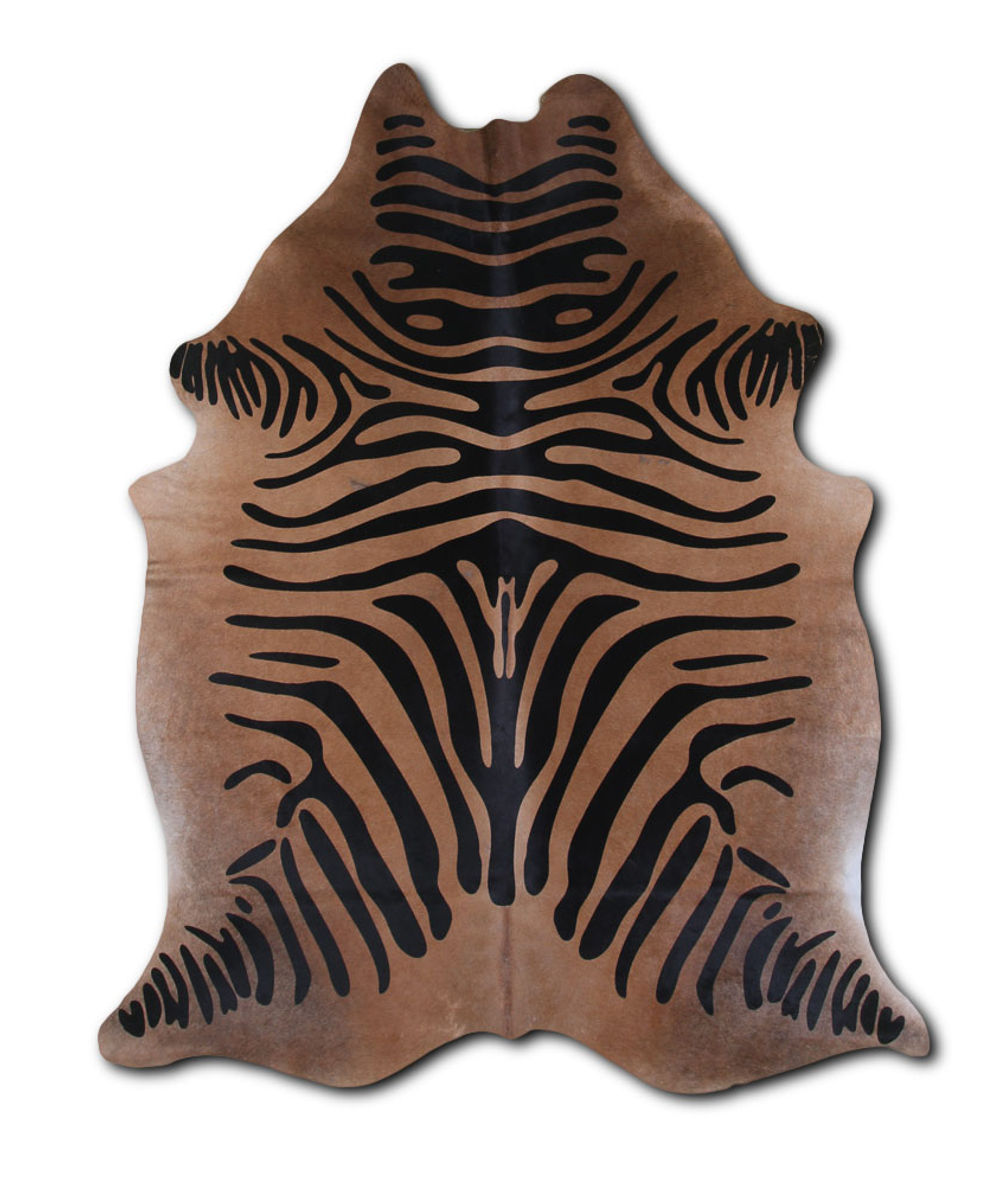 Applaud PRINTED cowhide rugs for sale ZEBRA ON BEIGE rug