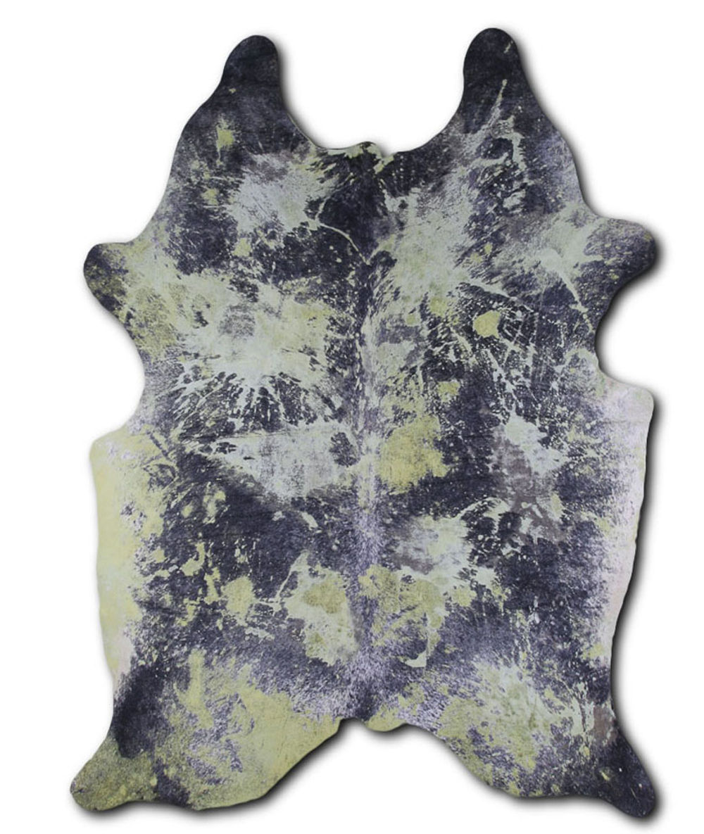 Bijou cowhide rugs for sale DISTRESSED LIME GREEN rug