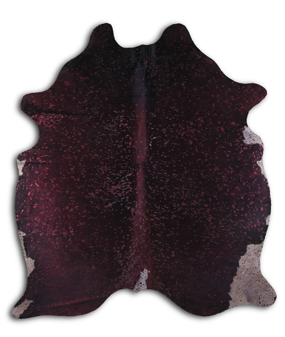 Consist cowhide rugs for sale BURGUNDY METALLIC ON BLACK rug