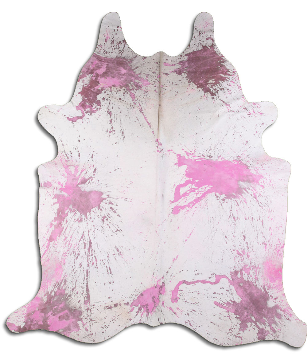 Soothing cowhide rugs for sale DISTRESSED PINK rug