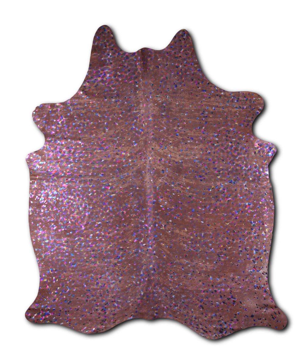 Allegiance cowhide rugs for sale COLORFUL METALLIC ON BRINDLE rug