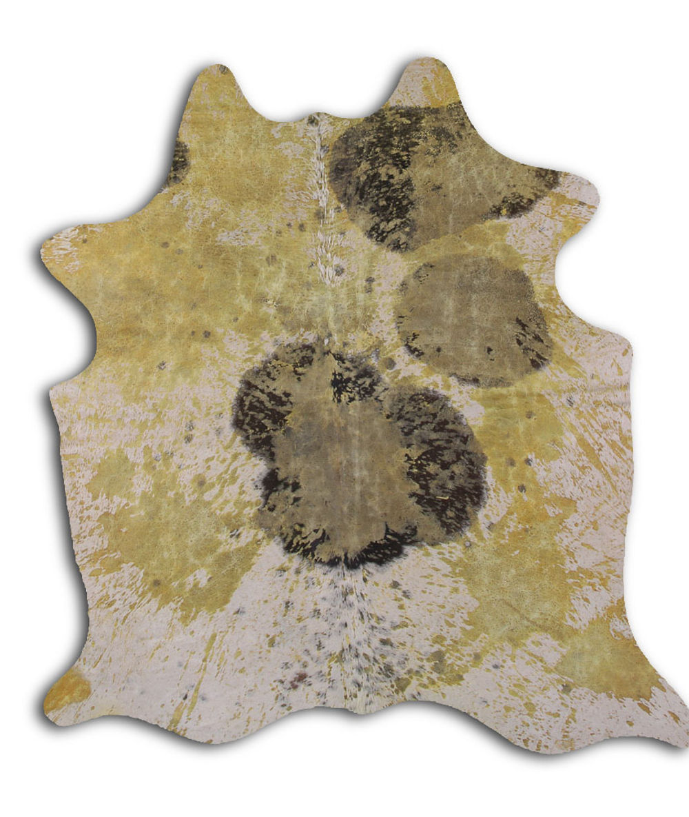 Cordial cowhide rugs for sale DISTRESSED YELLOW rug