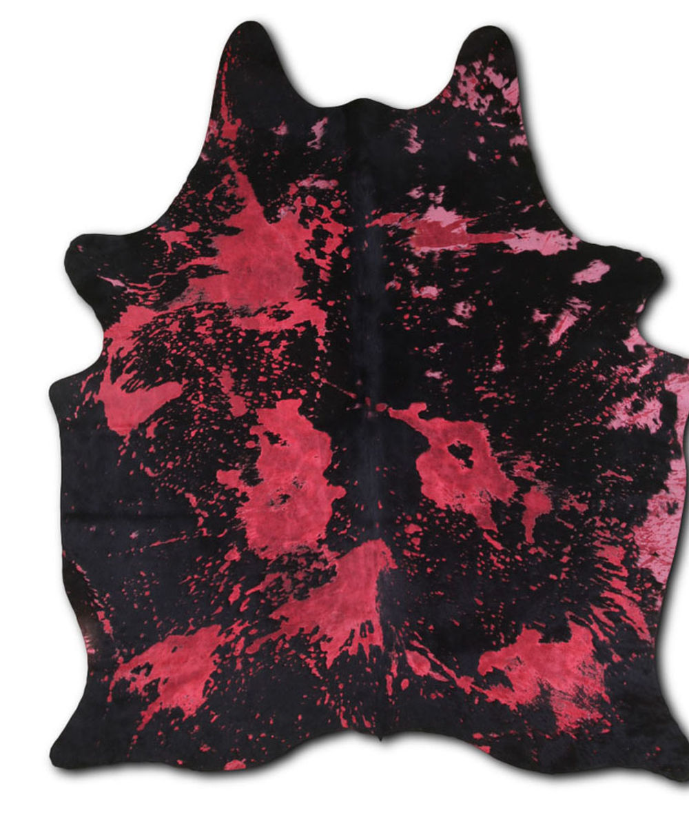 Bridge cowhide rugs for sale DISTRESSED RED rug