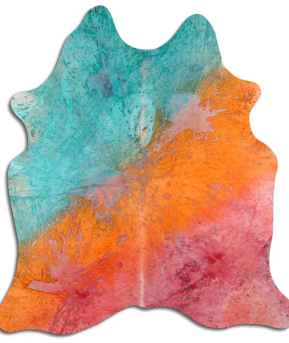 Enfete cowhide rugs for sale DISTRESSED COLORFUL rug