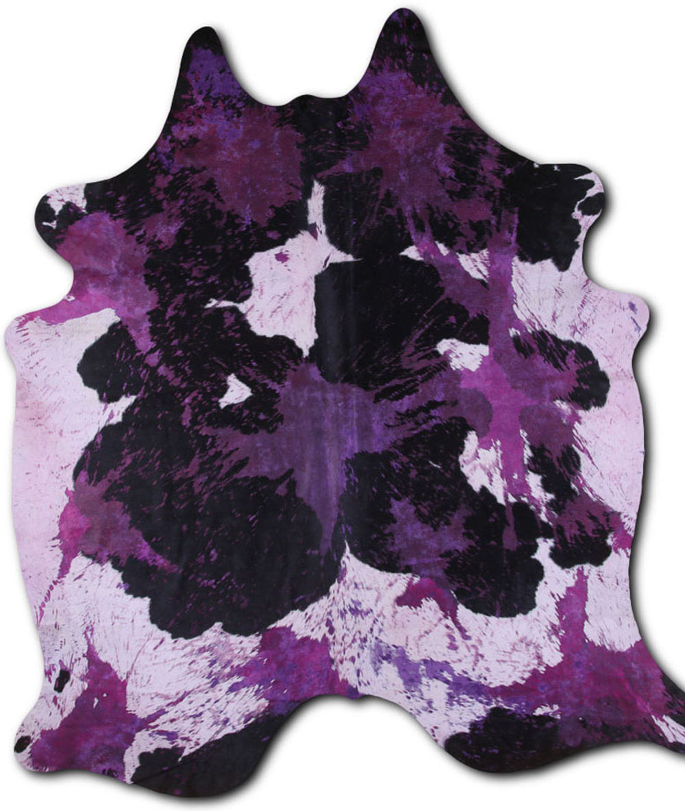 Boombastic cowhide rugs for sale DISTRESSED PURPLE rug