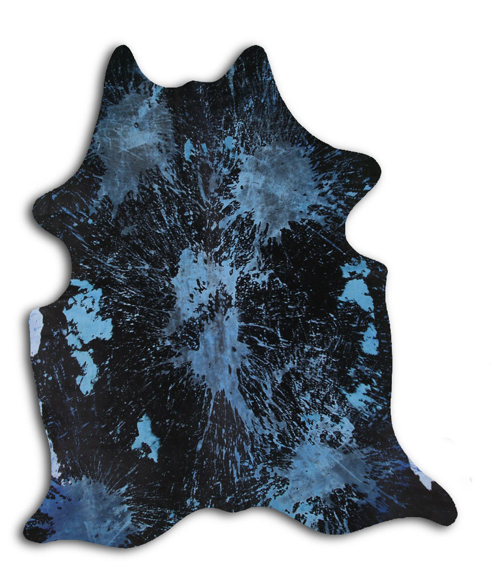 Cope cowhide rugs for sale DISTRESSED NAVY BLUE rug