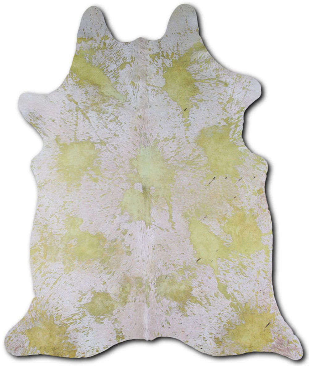 Blazing cowhide rugs for sale DISTRESSED LIME GREEN rug