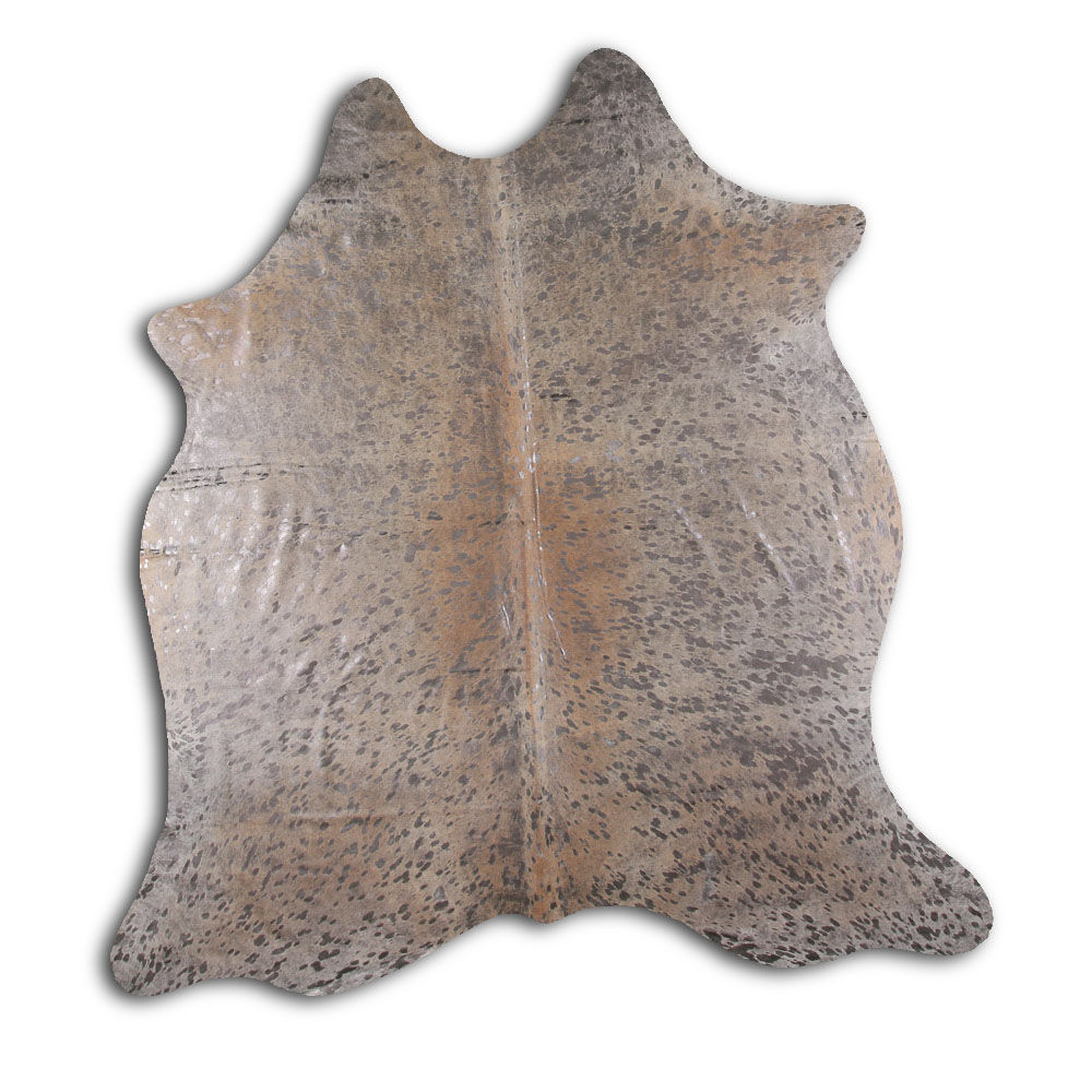 Congrats cowhide rugs for sale GRAPHITE METALLIC ON GREY rug