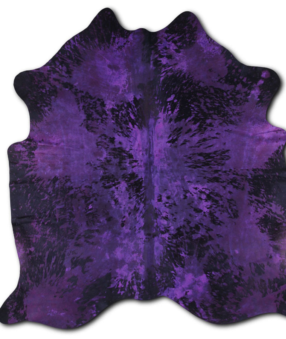Broaden cowhide rugs for sale DISTRESSED PURPLE rug