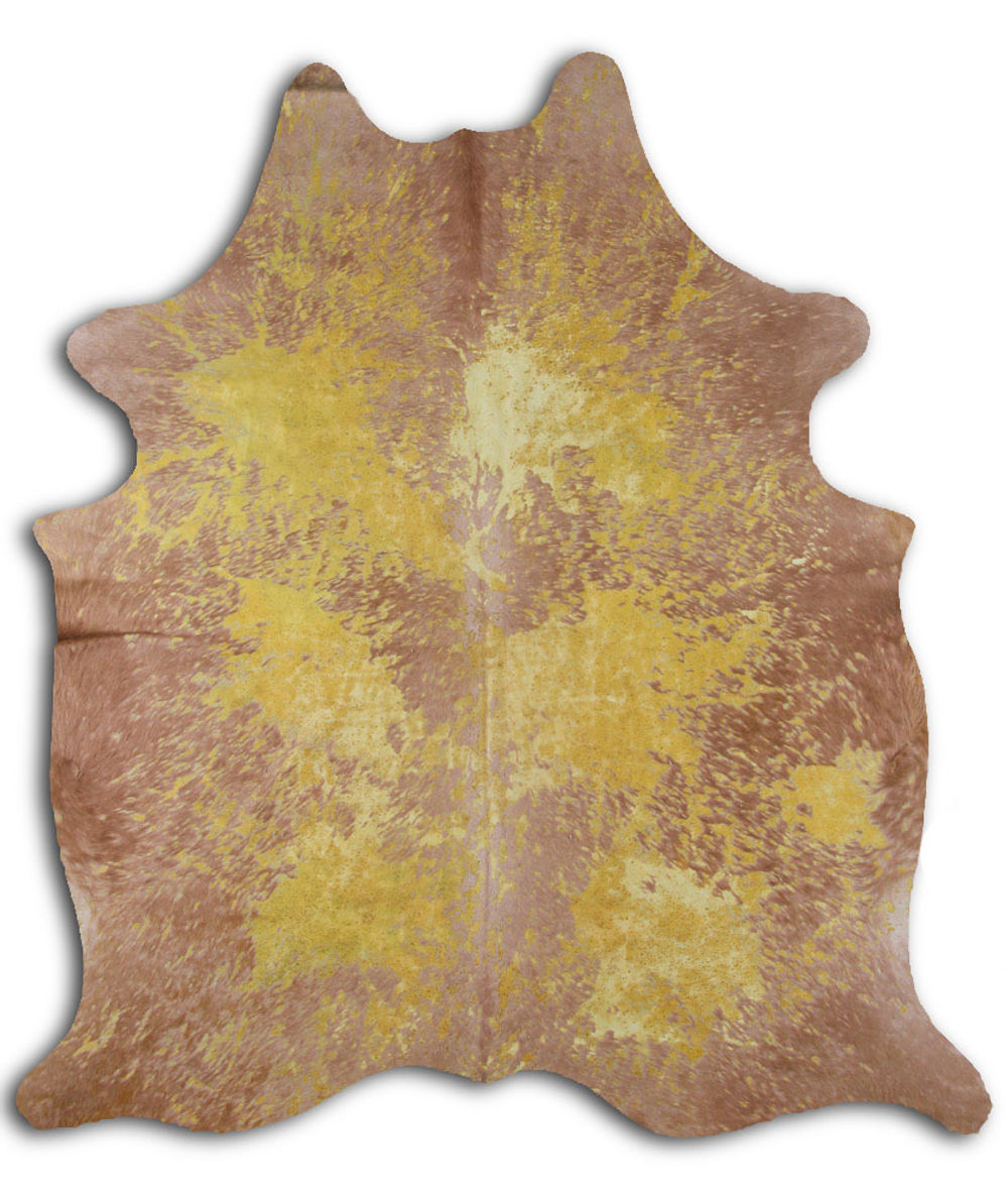 Cordially cowhide rugs for sale DISTRESSED YELLOW rug