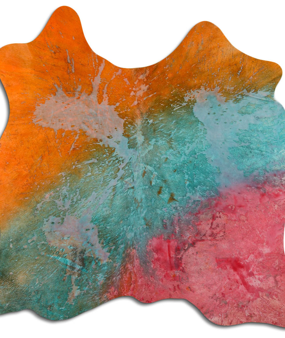 Engage cowhide rugs for sale DISTRESSED COLORFUL rug