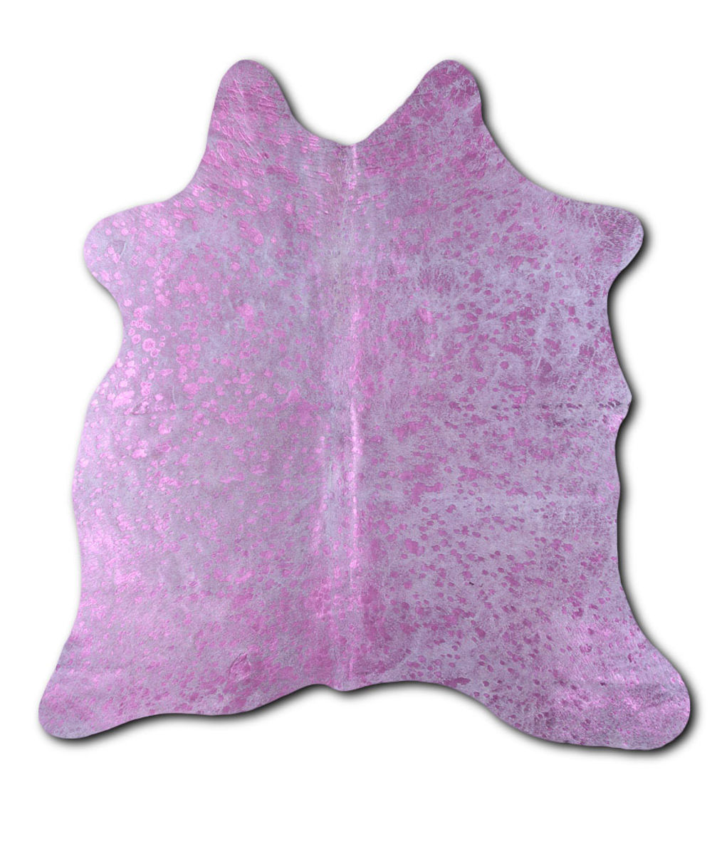 Amusing cowhide rugs for sale PINK METALLIC ON WHITE rug