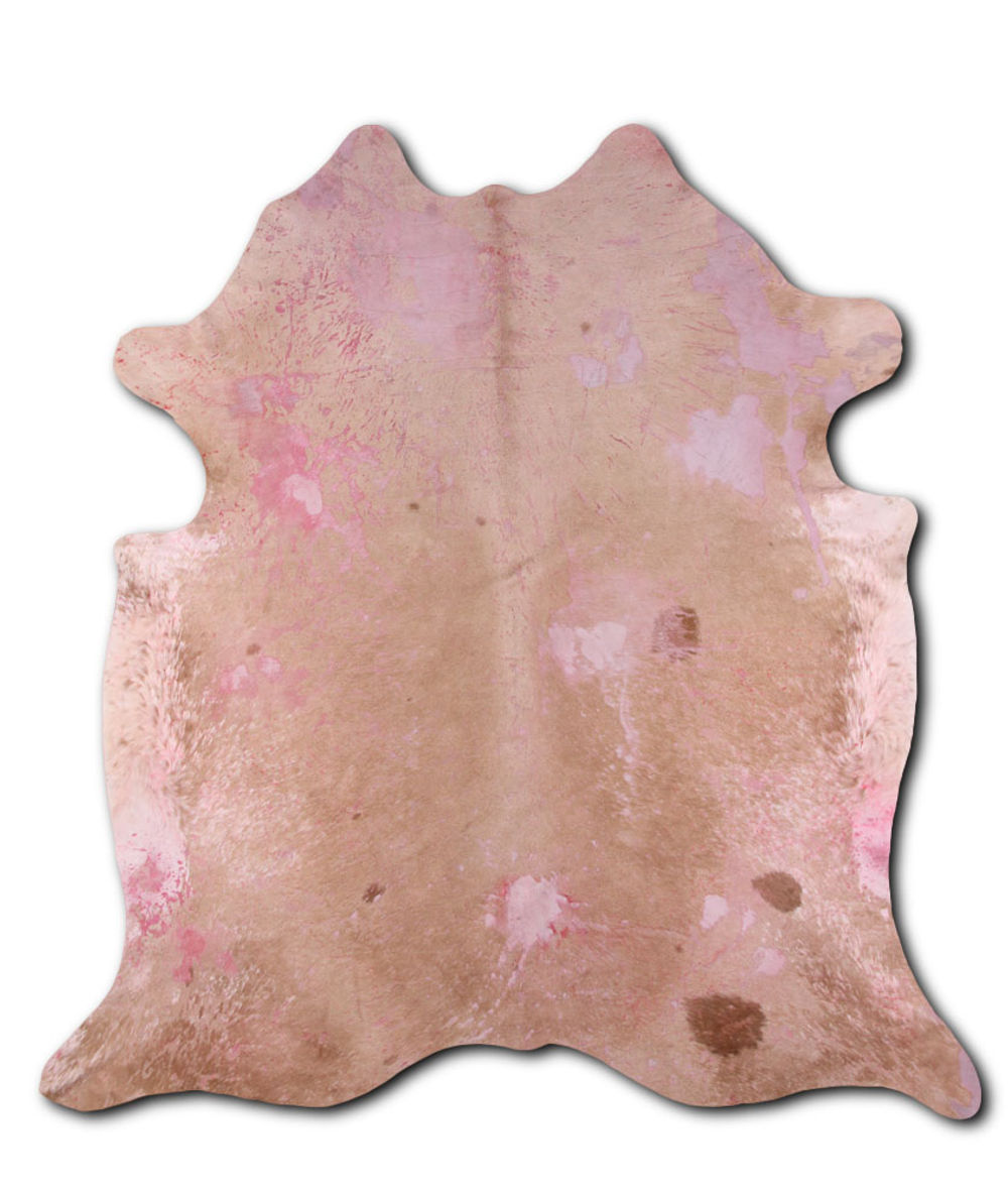 Ameliorative cowhide rugs for sale DISTRESSED FUCHSIA rug