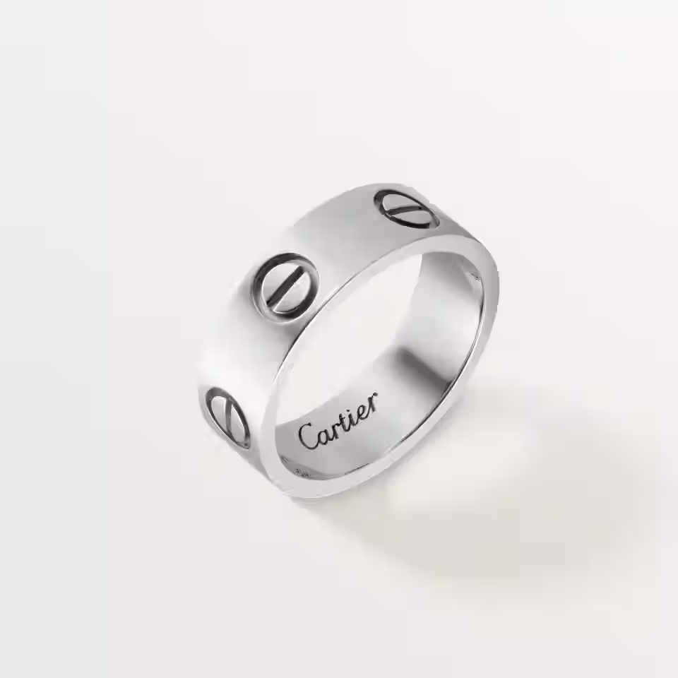 Miniatyrbilde: Cartier Classic Love Ring Hvitt gull str. 59