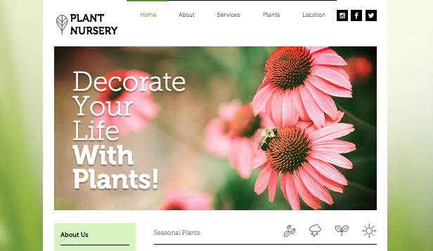 Website Templates Free Html5 Page 44 Wix See All Templates Website Plant Nursery
