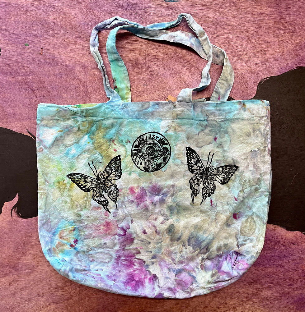 Thumbnail: ‘Butterfleyes’ cotton tote 