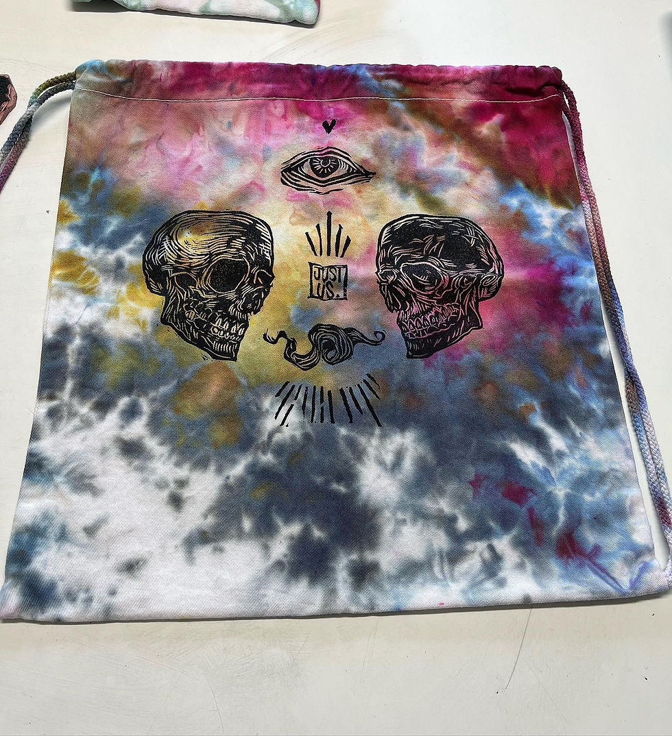 Thumbnail: 'I See You Too!' cotton drawstring backpack