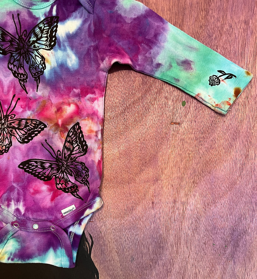 Thumbnail: ‘Butterflies’ longsleeve onesie 6-9 months