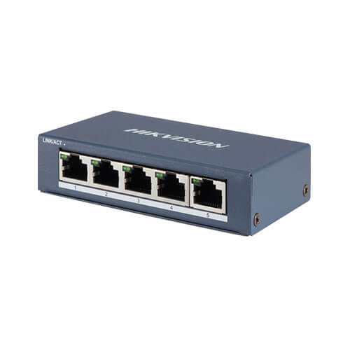 Hikvision DS-3E0505HP-E switch , 4 Gigabit RJ45 PoE porti