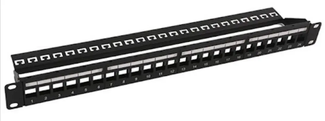 19″ 24-port tühi paneel CAT6A UTP