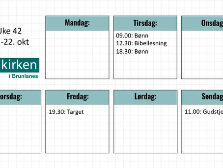 Dette skjer i uke 42