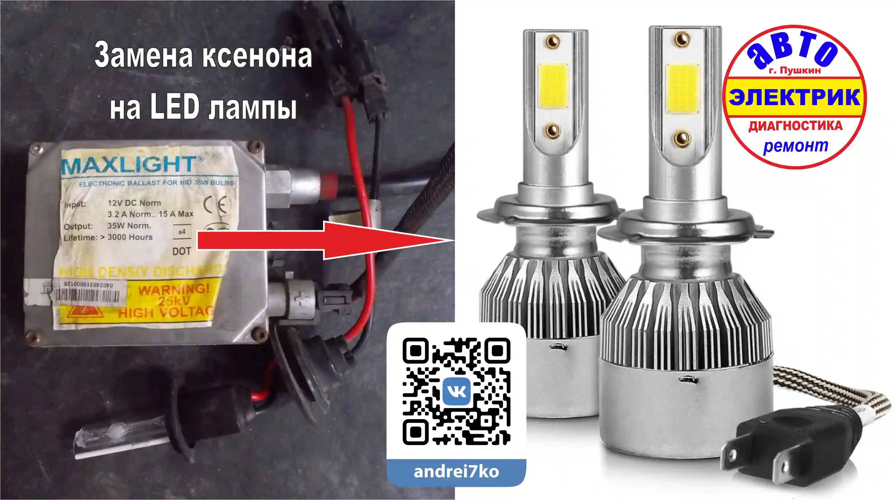 SSANG YONG ACTYON замена ламп ксенона на LED H7