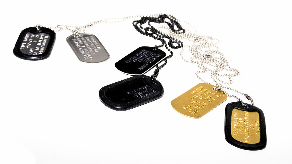 chapas militares personalizadas