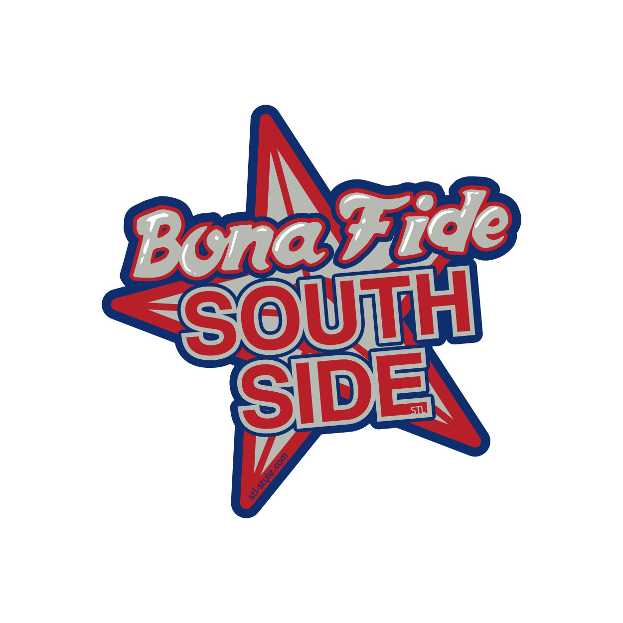 Bona Fide South Side Star St. Louis Sticker