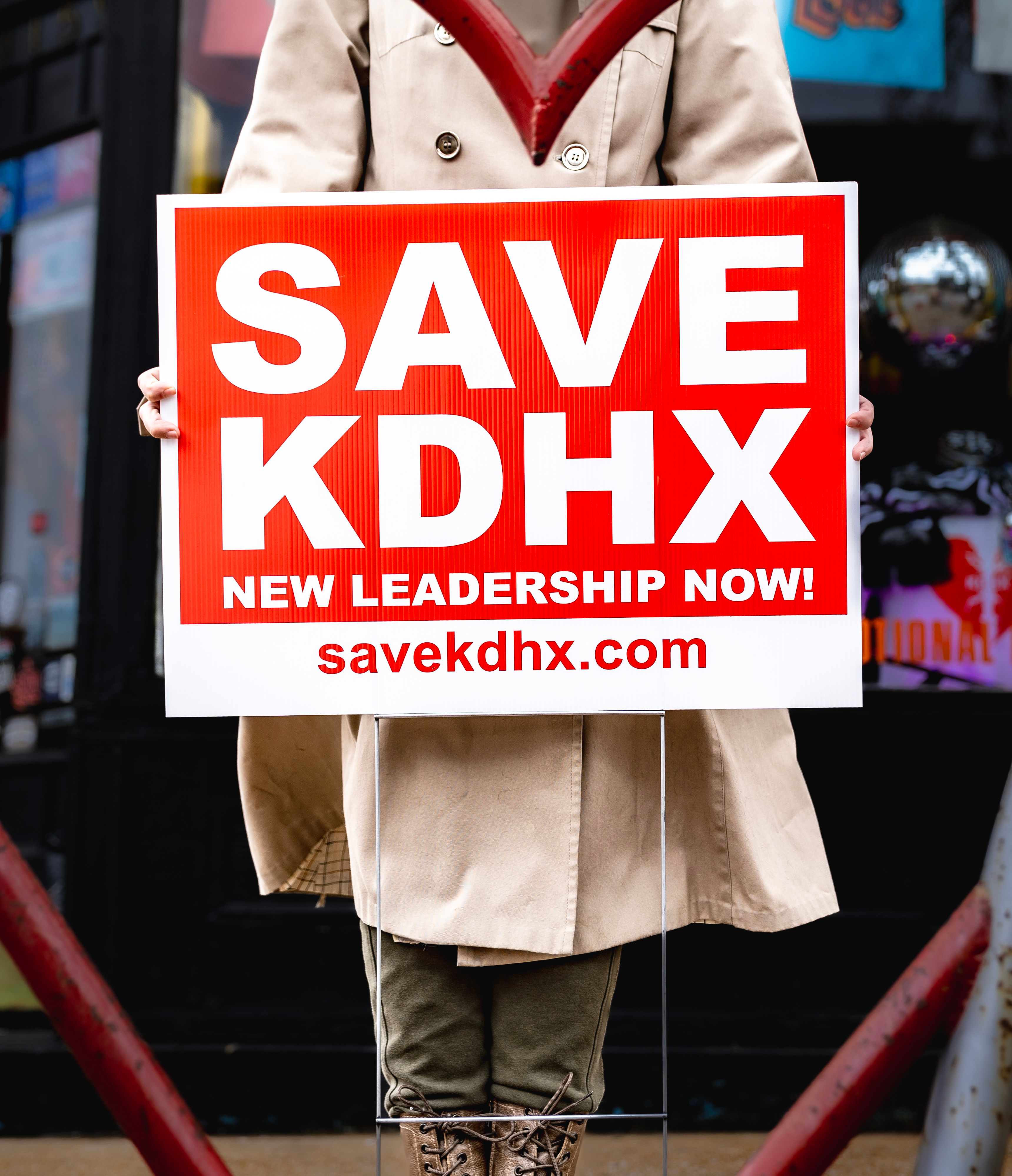 Save KDHX yard sign
