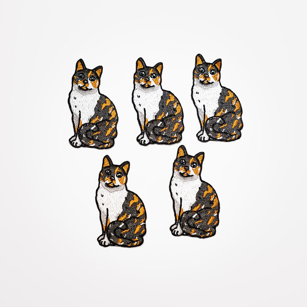 Thumbnail: Frankie the shop cat iron-on patch