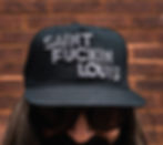 Saint Fuckin Louis Flatbill snapback hat black