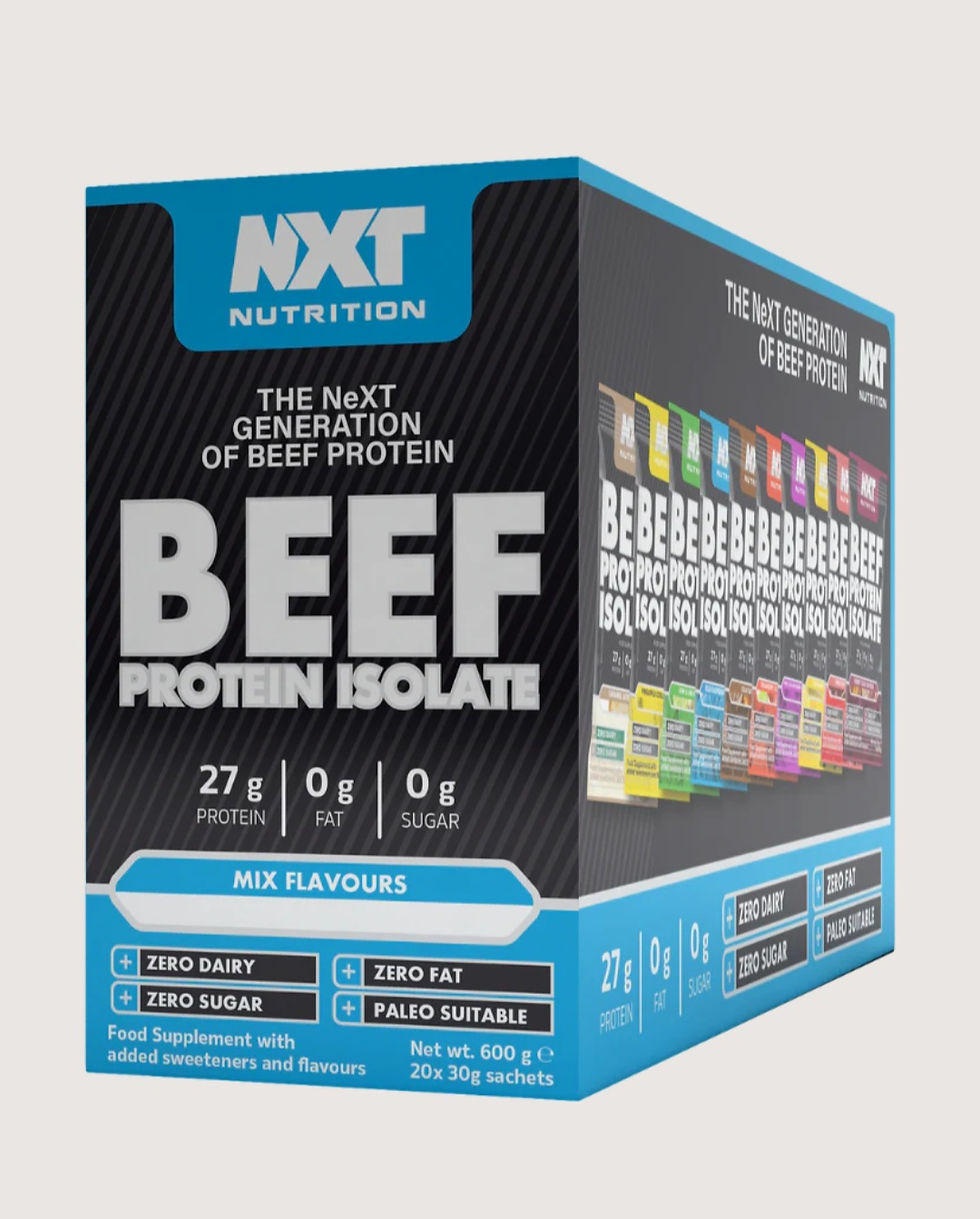 Nxt beef protein isolate (20 sachets different flavours)