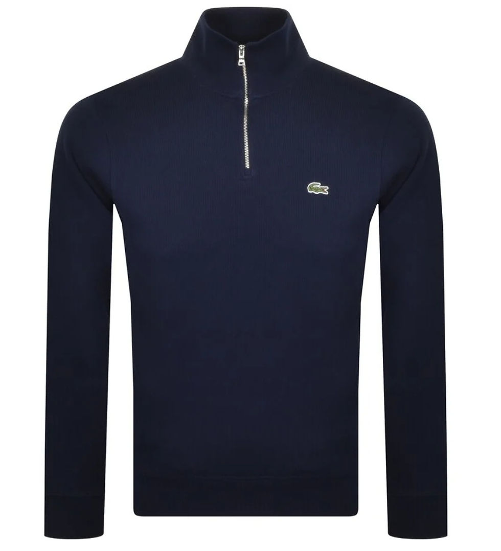 Lacoste Half Zip Logo Sweatshirt💥GREY(not blue as pic)