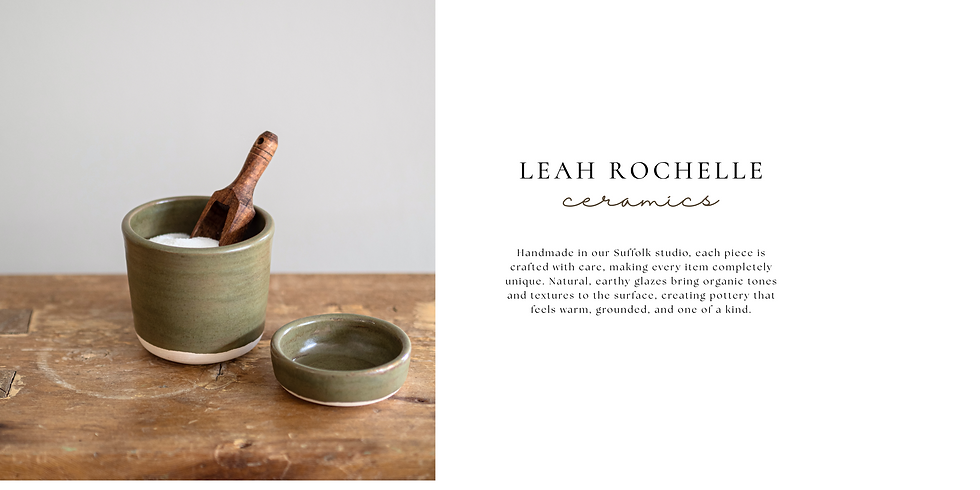 Handmade in our Suffolk studio, each piece is crafted with care, making every item complet