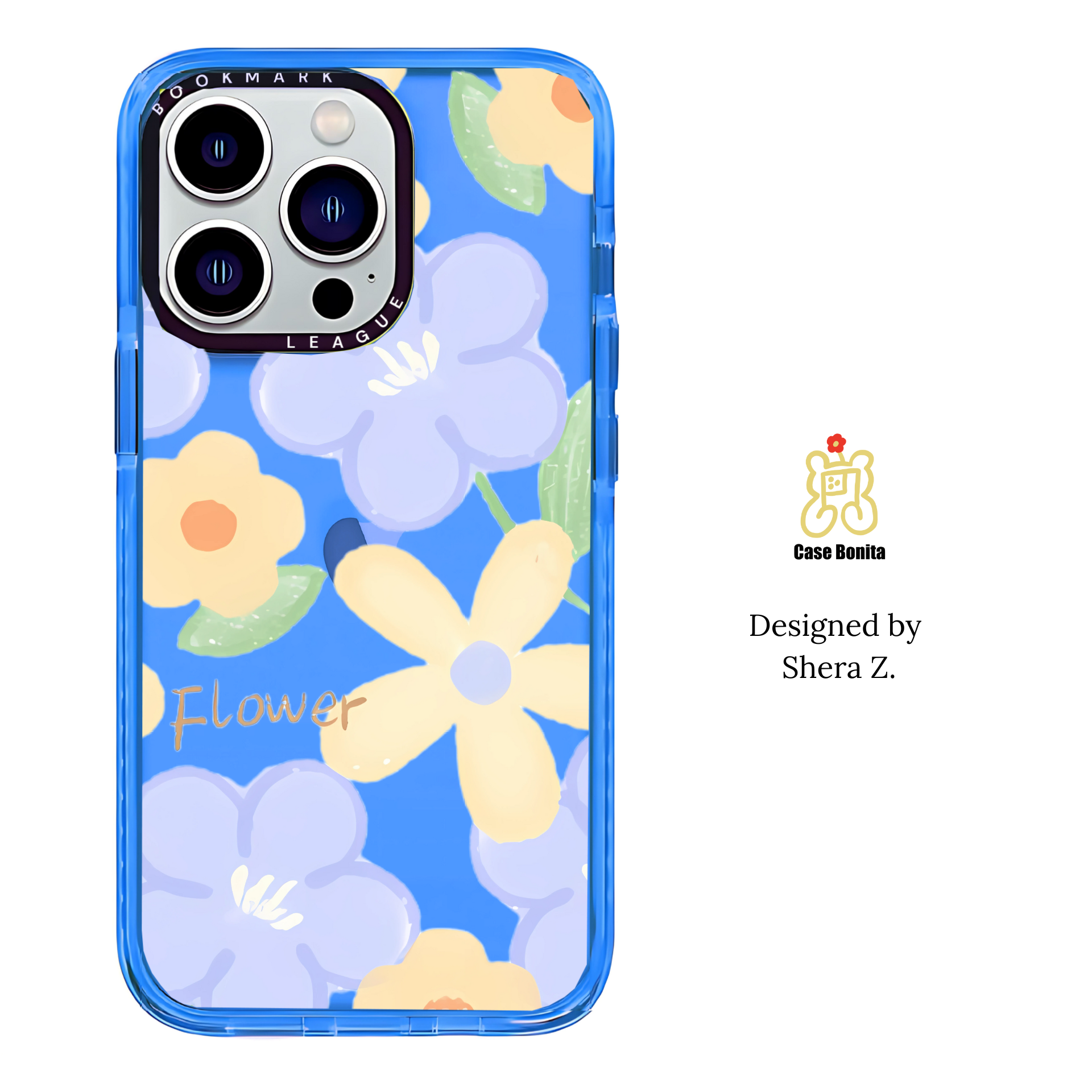 Pastel Floral Neon TPU iPhone Case Designed by Shera