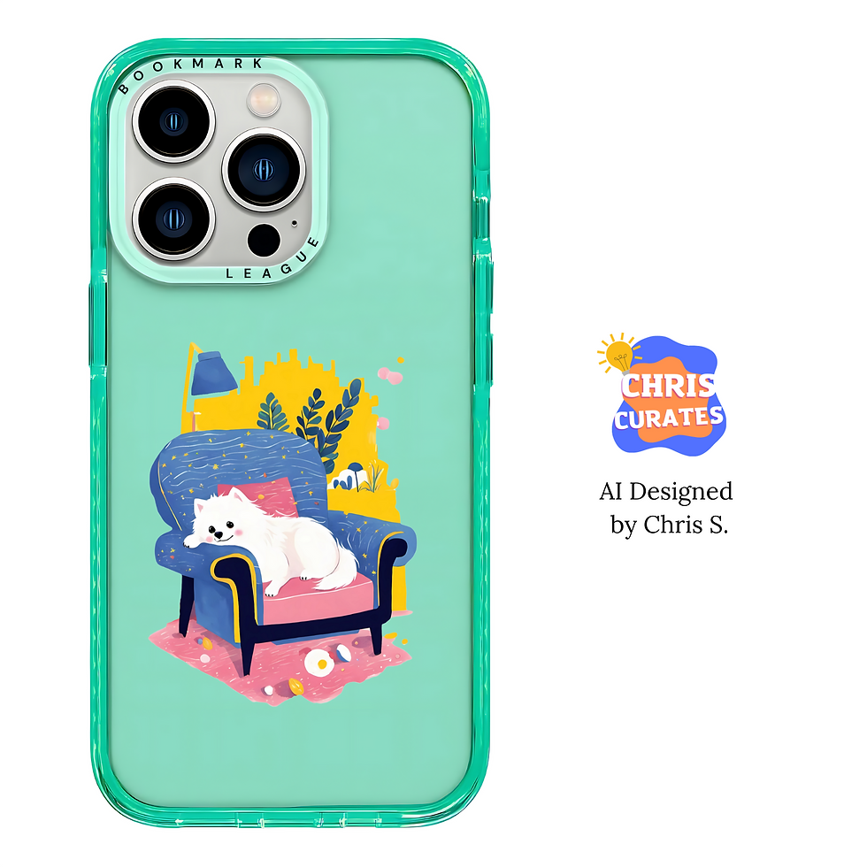 縮圖：Pomeranian dog Neon TPU iPhone Case Designed by Chris