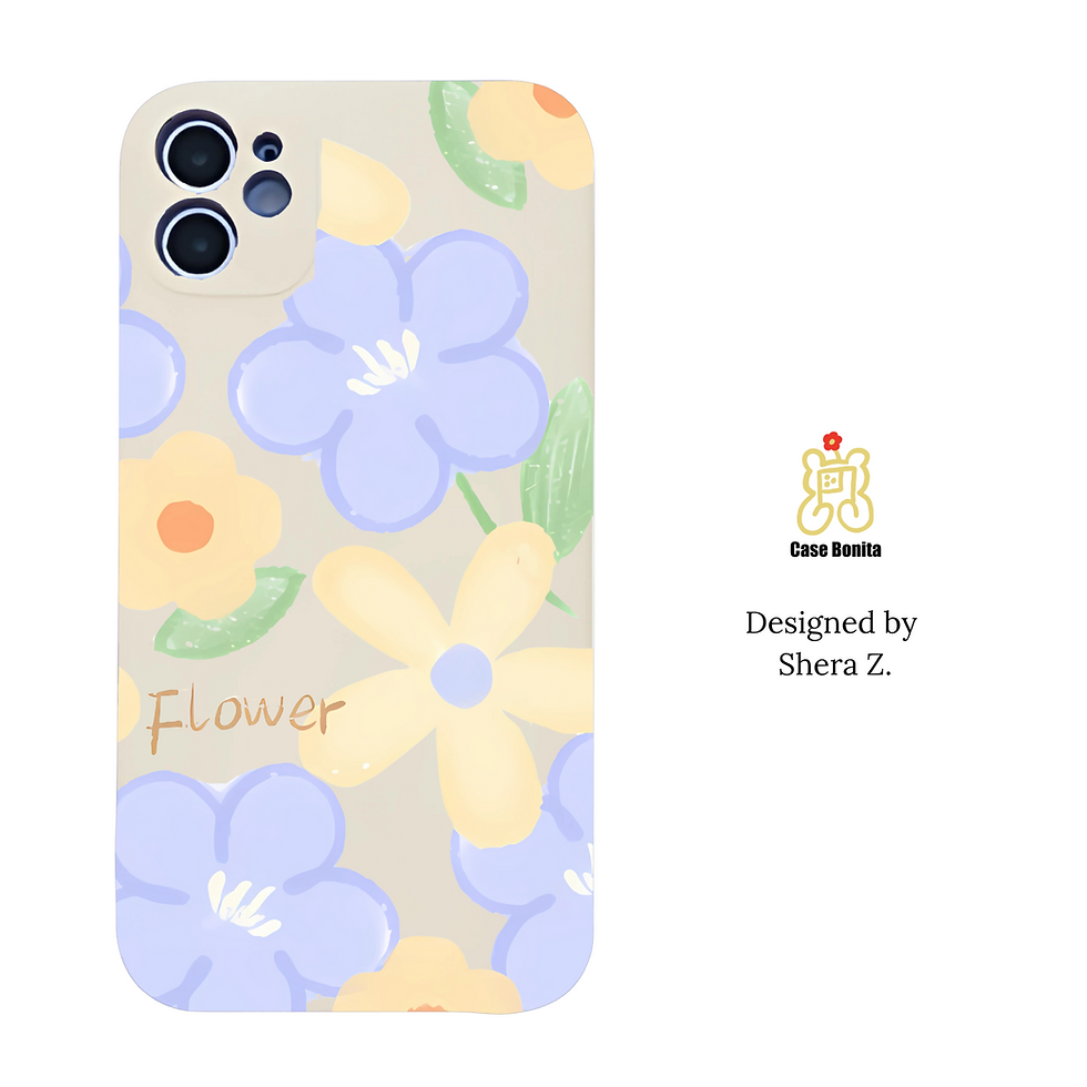 縮圖：Pastel Floral Liquid Silicone iPhone Case Designed by Shera