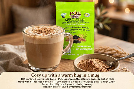 3 pic Hot tea latte with PGE Sprouted brown rice--hot-tea-latte-with-pge-caption-cozy-up-w