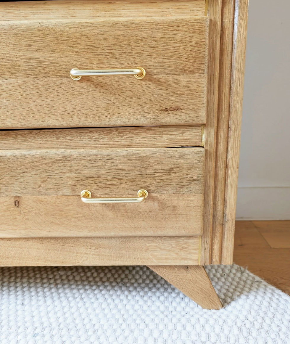 Miniature : Commode chêne pieds compas années 50-60