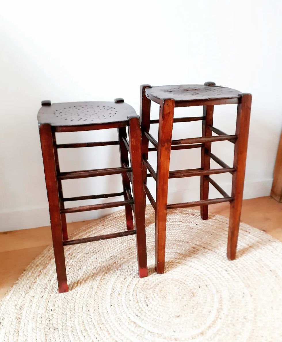 Miniature : Duo de tabourets de bar