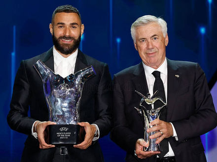 Benzema & Ancelotti get the most at UEFA 2021/22 awards: Player of the Year and Coach of the Year!
