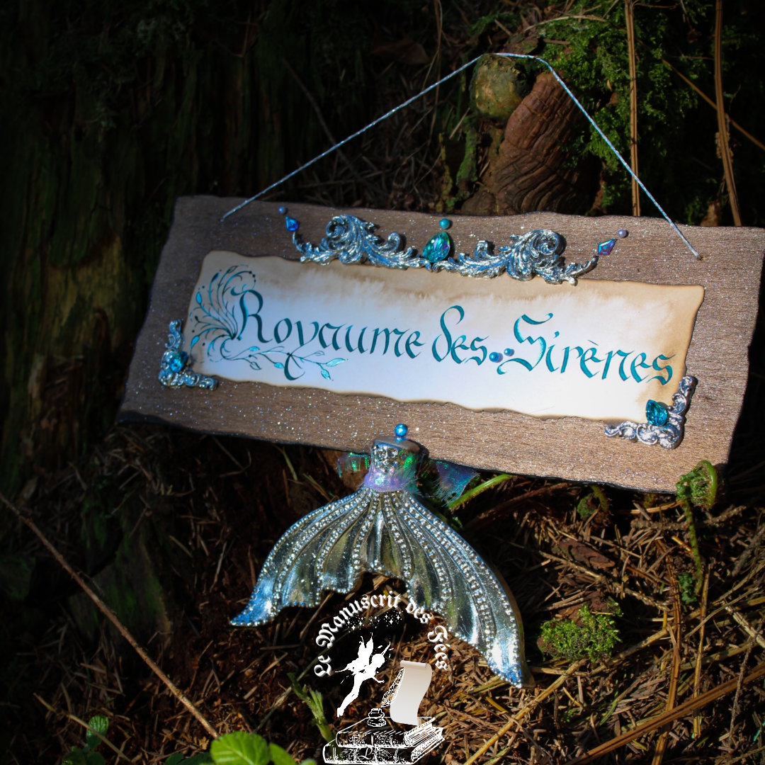 Calligraphie à Suspendre "Royaume des Sirènes"