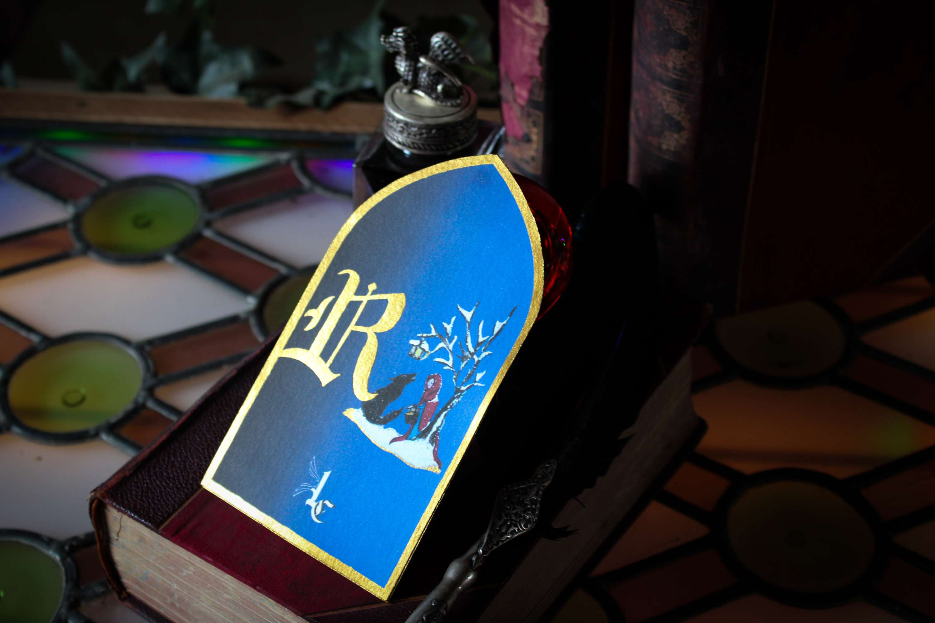 Marque-Page Enluminé Gothique "Le Chaperon Rouge"