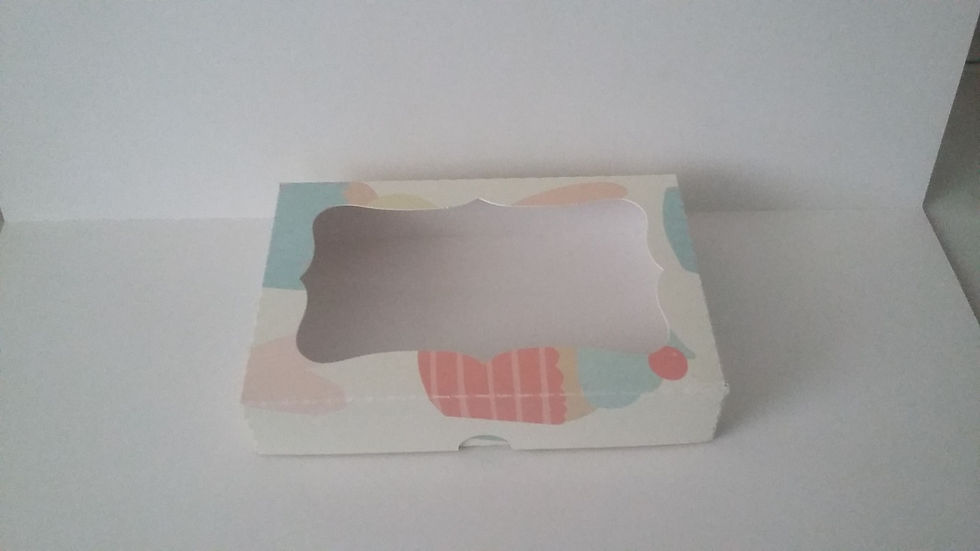 Caja rectangular con visor