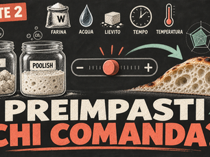 Biga e poolish: farina, acqua, lievito, tempo e temperatura influenzano il preimpasto e il risultato finale.