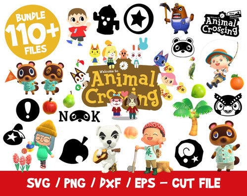 Animal Crossing svg Bundle Nintendo Switch Clipart Cricut Silhouette