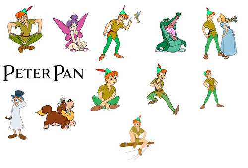 Peter Pan svg bundle clip art drawing image | Drawn
