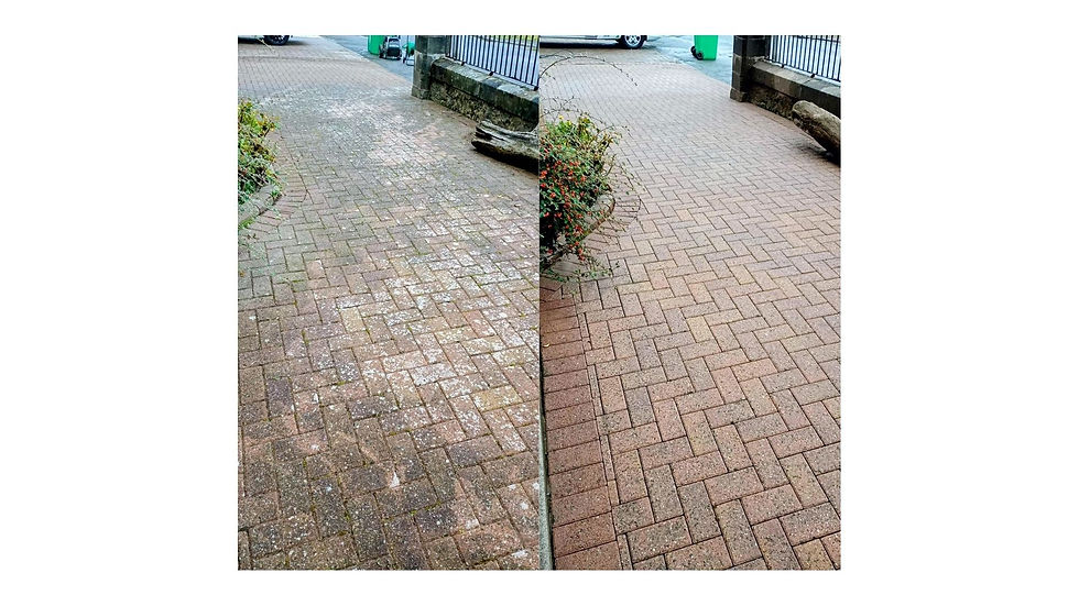 Monoblock Driveway Clean Before and After 1 - Wusch