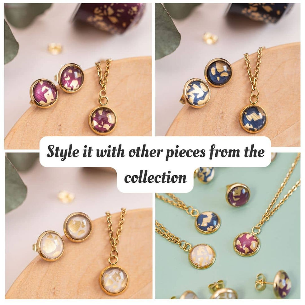 Thumbnail: Grande Blue and Gold Pendant, Infiniment Collection