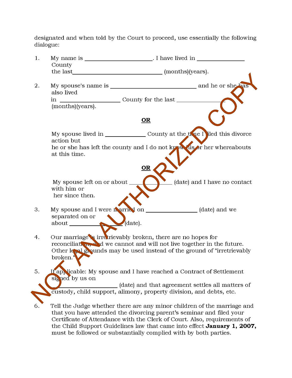 Thumbnail: Divorce Guide for Uncontested Cases